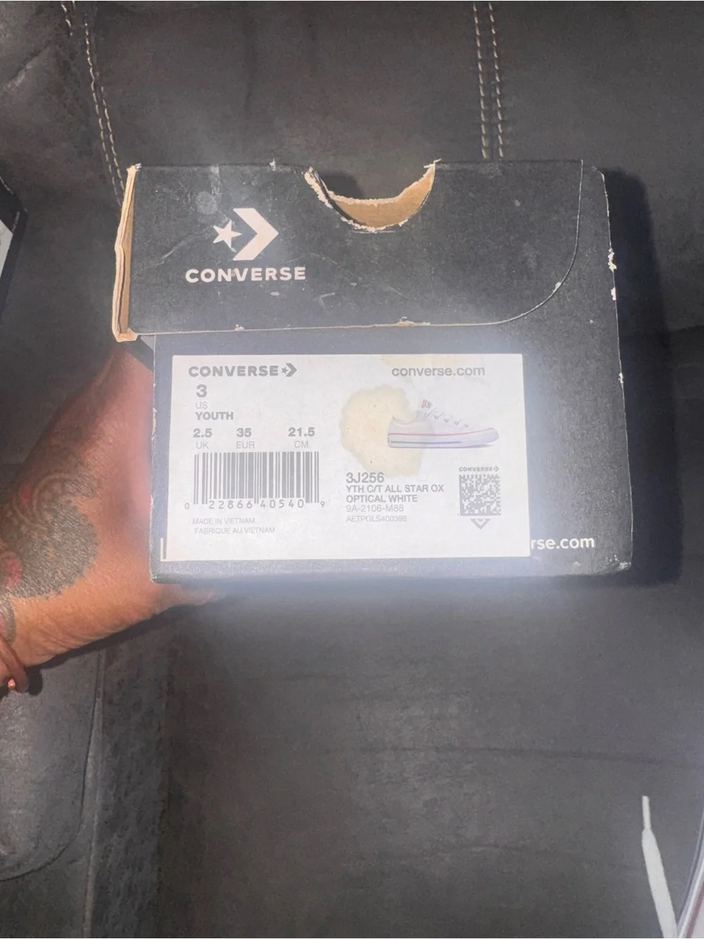Converse Black and White Shoe Box with Logo